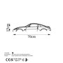 Wallity Nissan 350Z Silhouette Escultura de pared de metal negra